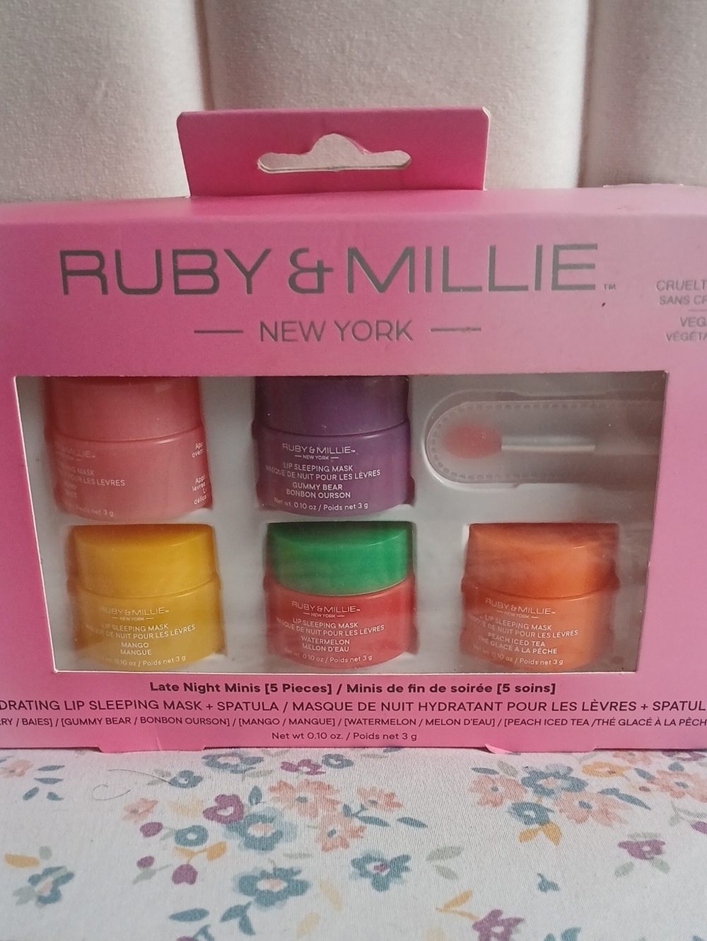 Ruby & Millie New York Hydrating Lip Sleeping Mask Set - Assorted Bright Colors